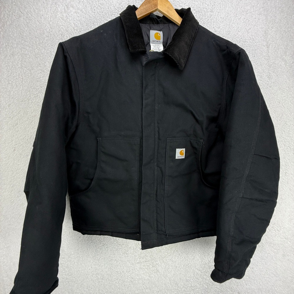 Carhartt J02 BLK Arctic Traditional Jacket Black Duck Canvas Quilt Lined Mens 48
